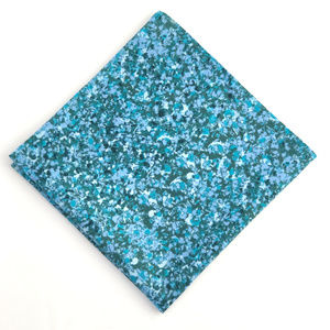 Green & Blue Abstract Floral Pocket Square